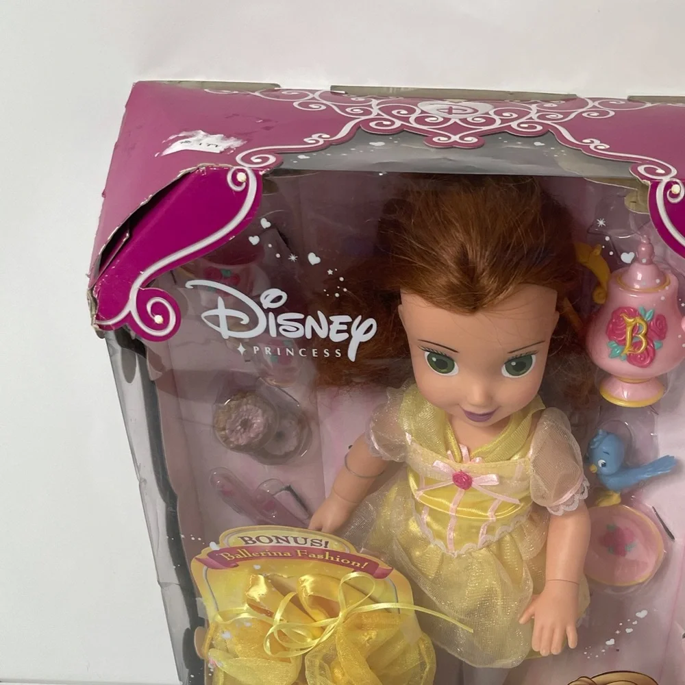 Rare Disney Belle Beauty & The Beast Doll Tea Party Before Once Upon A Time Y2K